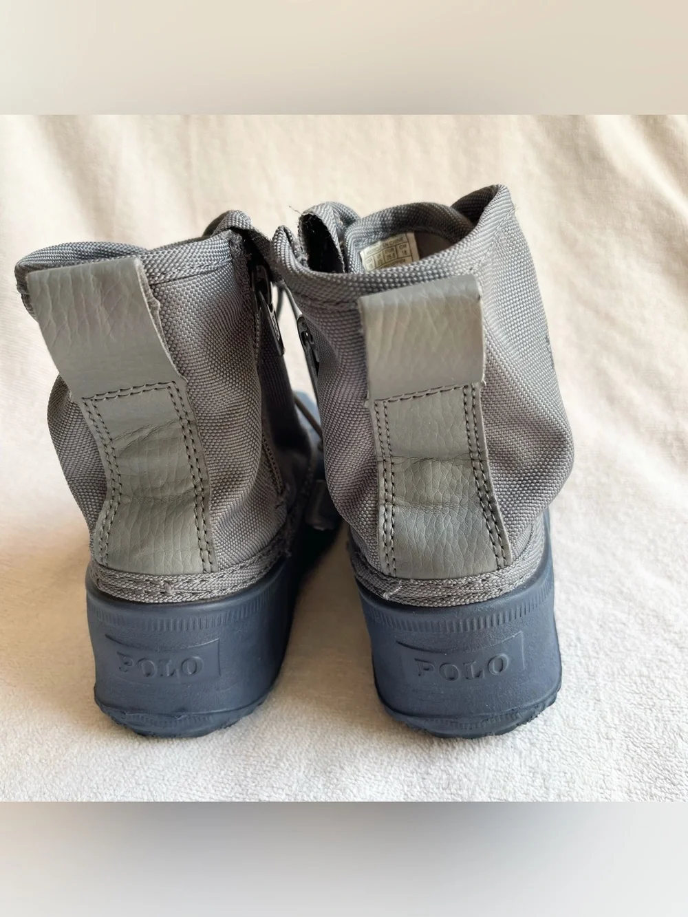 Boys Polo Ralph Lauren Boots Size 10 Blue & Gray Duck Boots for Toddler